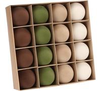 Sea Team 16-Pack Flocked Velvet Christmas Tree Ball Ornaments Set, Decorative Hanging Baubles, Shatterproof Plastic Decorations for Xmas Tree, Wreath, Garland, 80mm/3.15 Inches, Prairie Fall