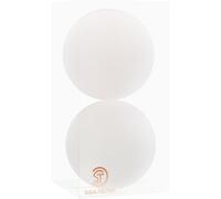 Sea Team 2-Pack Large Flocked Velvet Christmas Tree Ball Ornaments Set, Decorative Hanging Baubles, Shatterproof Plastic Decorations for Xmas Tree, Wreath, Garland, 150mm/5.91 Inches, White