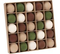 Sea Team 25-Pack Flocked Velvet Christmas Tree Ball Ornaments Set, Decorative Hanging Baubles, Shatterproof Plastic Decorations for Xmas Tree, Wreath, Garland, 60mm/2.36 Inches, Prairie Fall