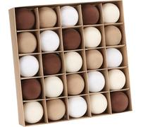 Sea Team 25-Pack Flocked Velvet Christmas Tree Ball Ornaments Set, Decorative Hanging Baubles, Shatterproof Plastic Decorations for Xmas Tree, Wreath, Garland, 60mm/2.36 Inches, Baking Time