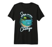 Sea The Change Be The Change Ocean Conservation Ocean Day Premium T-Shirt
