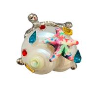 Sea Theme Adjustable Stackable Shell Jewelry Beach Stacking Hoop Vintage Shrimp Adjustable, as described, as described