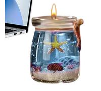 Sea Theme Gel Wax - Gel Scented Candles Home Air Freshener | Aromatherapy Jar Relaxing Ambience Candles | Oceans Theme Gel Candles | Handmade Starfish Conch Wax Stress Relief Candles for Home Decor