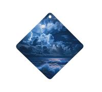 Sea Thundering Ocean Wave Seascape Car Air Freshener Hanging Aromatherapy Tablets Car Accessories Rearview Mirror Pendant Decor