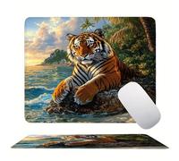 Sea Tiger Mouse Mat 32 x 26 cm Ultra Thin, with Stitched Edges Office Mouse Pad, Non-Slip Rubber Base, Waterproof & Washable, Home Desk Accessories, Aesthetic with Design Mousepad 320x260mm s0z-98
