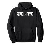 SEA to LAX Seattle Los Angeles Airport Codes Travel Route Pullover Hoodie