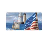 Sea to Shining Sea Patriotic Mouse Pad Non-Slip Rubber Base Desk Protector Mat Waterproof Desk Pad Extended Large Gaming Keyboard Mat for Office Work Home Desktop Accessory