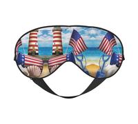 Sea to Shining Sea Patriotic Printing All-Occasion Comfort Cover, Blocks Light Eye Mask, Ideal for Camping,Shifts,Blocks Light Well