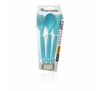 Sea to Summit 3 Piece Camp Cutlery Set with Carabiner Pacific Blue, Grey or Lime