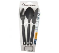 Sea to Summit 3 Piece Camp Cutlery Set with Carabiner Pacific Blue, Grey or Lime