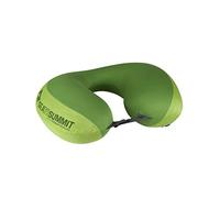 Sea to Summit - Aeros Premium Traveller Neck Pillow - Lightweight - Adjustable Closure For Support - Very Soft Brushed 50D Polyester Fabric - Zippered Pouch - For Airplane Travel - Lime Green - 93g
