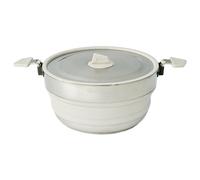 SEA TO SUMMIT - Detour Stainless Steel Collapsible Pot 5L - 2 to 4 People - Click Safe Removable Handles - Induction Cooktop Compatible - BPA-Free Stainless Steel & Silicone Camping Cookware - 1131g