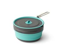 Sea to Summit - Frontier Ultralight Collapsible Pouring Pot 2.2L - 1 to 3 People - Non-Stick Pot + Lid - Compact Design - BPA-Free, No PFOAs - Food Grade Silicone & Aluminium Camping Cookware - 297g