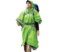Sea to Summit - Nylon Tarp Poncho - Lightweight & Waterproof Rain Gear - With Hood - Fits A Large Backpack - Converts Into 2-Person Tarp Shelter - For Backpacking - Apple Green - 400g