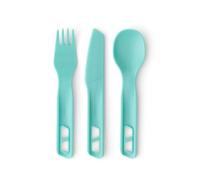 Sea to Summit Passage Camp Cutlery Set, Fork, Spoon and Knife, Aqua Sea Blue