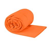 Sea to Summit - Pocket Microfibre Towel S - Hand Towel - Tiny Pack Size - Ultra Absorbent & Quick Dry - Whisper Light - Hang Loop & Case - For Backpacking - 40 x 80cm - Outback Orange - 50g