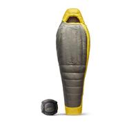 Sea to Summit - Spark Ultralight Down Sleeping Bag Regular (-18°C) - Mummy Shaped - Full Length - 850+ Loft Ultra-Dry Down - Cold Climate - For Backpacking - Grey & Yellow - 1113g