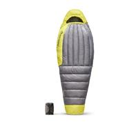 Sea to Summit - Spark Women's Ultralight Down Sleeping Bag Regular (7°C) - Mummy Shaped - Full Length - 850+ Loft Ultra-Dry Down - 1 Season - For Backpacking - Grey & Yellow - 382g