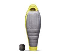 Sea to Summit - Spark Women's Ultralight Down Sleeping Bag Regular (-9°C) - Mummy Shaped - Full Length - 850+ Loft Ultra-Dry Down - 3 Season - For Backpacking - Grey & Yellow - 930g