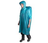 Sea to Summit - Ultra-Sil Nano Tarp Poncho - Ultra-Lightweight & Waterproof Rain Gear - With Hood - Fits A Large Backpack - Converts Into 2-Person Tarp Shelter - For Backpacking - Pacific Blue - 230g