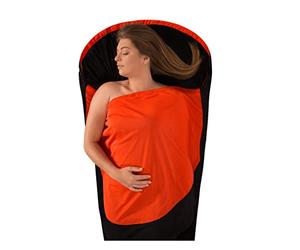 Sea To Summit Unisex's Thermolite Reactor Compact Plus Sleeping Bag Liner-Black/Red, 90 x 183 cm, cm