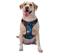 Sea Tropical Fish,Pet Harness,Adjustable Reflective Dog Harness,Pet Leash Vest,L