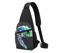 Sea Turtle 1 Printed Chest Bag Sling Bag for Men Women, Outdoor Crossbody Fanny Packs Hiking Chest Packs Sport Daypacks
