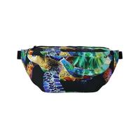 Sea Turtle 1 Printed Waist Bag Adjustable Bum Bag Lightweight Travel Waist Fanny Pack Belt for Walking Cycling Hiking Travel