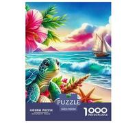 Sea Turtle, 1000-piece Jigsaw Puzzle, Competitive Tabletop Challenge Introducing Timed Goals Scoring Excitement, Entertaining Activity Suitable for Friendly Contests Group Play, Suitable for Ages 12+,