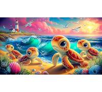 sea-turtle 1000-Piece Jigsaw Puzzle Old Kids Birthday Presents Classic Educational Games 38x52cm/1000pcs