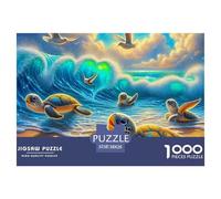 Sea Turtle, 1000-piece Jigsaw Puzzle, Shared Recreational Experience Fostering Emotional Connection Trust Collaboration, Relaxing Home Entertainment Suitable for Multiple Generations, Suitable for Age