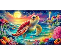 sea-turtle 1000 Piece Puzzle Educational Game Challenge Recycled Paper Fun Present & Activity for Home for Adults and Kids Age 12 Years + 70x50cm/1000pcs