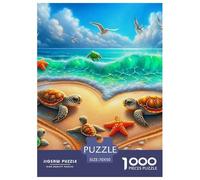Sea Turtle 1000 Pieces Cute Animal Paper Jigsaw Puzzle - Easy-Grip Decoration for Family Space | 70x50cm/1000pcs