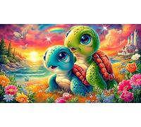 sea-turtle 1000 Pieces Jigsaw Puzzle Old Kids Birthday Presents Challenging Puzzle Games 38x26cm/1000pcs