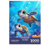 Sea Turtle 1000 Pieces Jigsaw Puzzles Colourful Challenging Games Home Decoration Birthday Presents Gifts 38x26cm/1000pcs