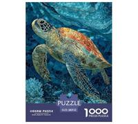 Sea Turtle 1000 Pieces Jigsaw Puzzles Colourful for Kids Challenging Games Home Decoration Birthday Presents Gifts 52x38cm/1000pcs