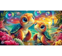 sea-turtle 1000 Pieces Jigsaw Puzzles for Family Classic Educational Games Decoration 75x50cm/1000pcs