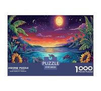 Sea Turtle 1000 Pieces Premium Jigsaw Age 12+ Quirky, Abstract Design, Fun Details, Educational, Challenging Puzzle Games 38x26cm/1000pcs
