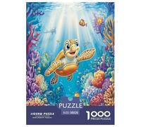 Sea Turtle 1000 Pieces Premium Jigsaw Age 3+ Quirky, Abstract Design, Home Decoration, Educational, Challenging 38x26cm/1000pcs