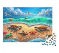 Sea Turtle 1000pc Jigsaw of Eco-friendly Board Colourful Jigsaws As A Fun And Challenging Family Game for Collectible Art 70x50cm/1000pcs