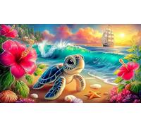sea-turtle 1000Pc Jigsaw Puzzle Old Kids Birthday Presents Classic Educational Games 75x50cm/1000pcs