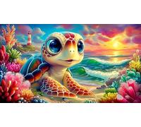 sea-turtle 1000Pc Jigsaw Puzzles Old Kids Birthday Presents 100% Recycled Cardboard 38x26cm/1000pcs