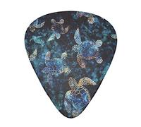 Sea Turtle 3 Different Thickness Abstract Art Colorful Celluloid Guitar Pick Plectrums For Bass, Music Lovers Guitar PlayersElectric, Acoustic Guitars Includes 0.46mm, 0.71mm, 0.96mm