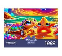Sea Turtle Adult Jigsaws Rainbow Fox & Hedgehog Puzzle Recycled Paper Fun Present & Activity for Home 70x50cm/1000pcs
