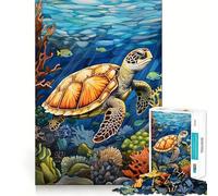 Sea Turtle Aquarium 1000 Piece Jigsaw Puzzles for Adults Jigsaw Memory Gain Stress Release Design Assembly Xmas Gift (50x75cm)
