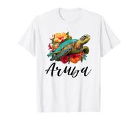 Sea Turtle Aruba Value Graphic T-Shirt, Men, White, L