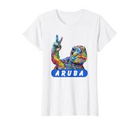 Sea Turtle Aruba Value Graphic T-Shirt, Women, White, M