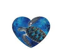 Sea Turtle-Blue Car Air Fresheners Cards Set of 4 Pieces, Long-Lasting Auto Aromatherapy Tablets Gifts Car Rearview Mirror Pendant Hanging Scented Cards for Wardrobe Bathroom