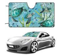 Sea Turtle-Blue Car Windshield Sun Shade Keep Car Interior Cool 51"x28" Folding Front Window Sun Shade, Heat Shield for SUV, Truck, Blocks UV