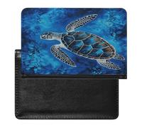 Sea Turtle-Blue Card Holder，Card Protector Sleeve，Passport Holder ，Lightweight And Portable，Card Sleeves, Applicable to Passports, Boarding Passes, And ID Cards; Unisex.